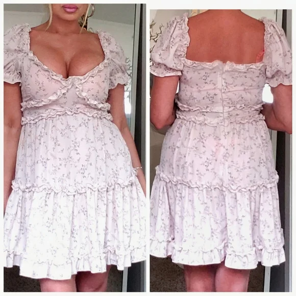 Dollz Kill Style Babydoll Puff Sleeve Dress - Picture 2 of 2